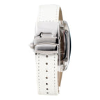 Chronotech White Leather Dress Watch