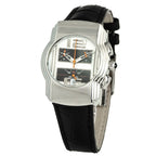 Chronotech Black Leather Dress Watch