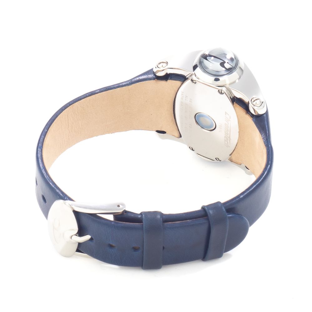 Chronotech Blue Leather Dress Watch