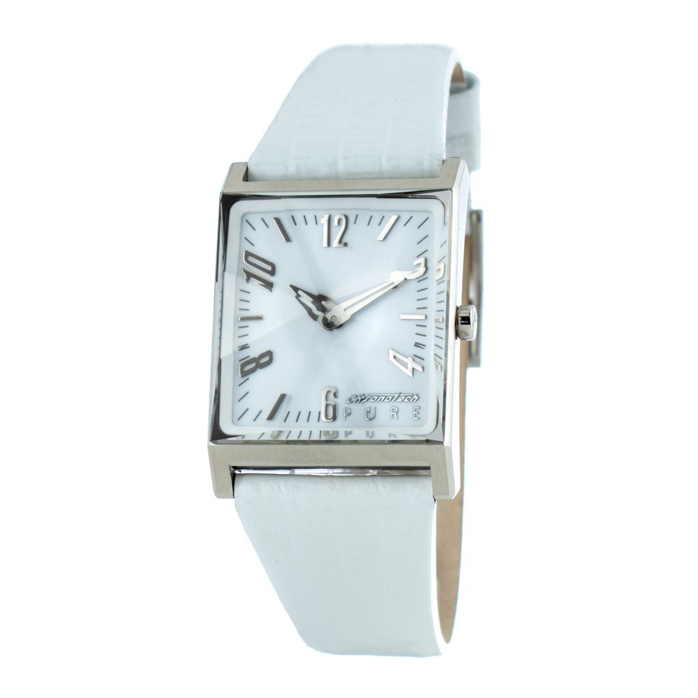 Chronotech White Leather Dress Watch - Zeiniez