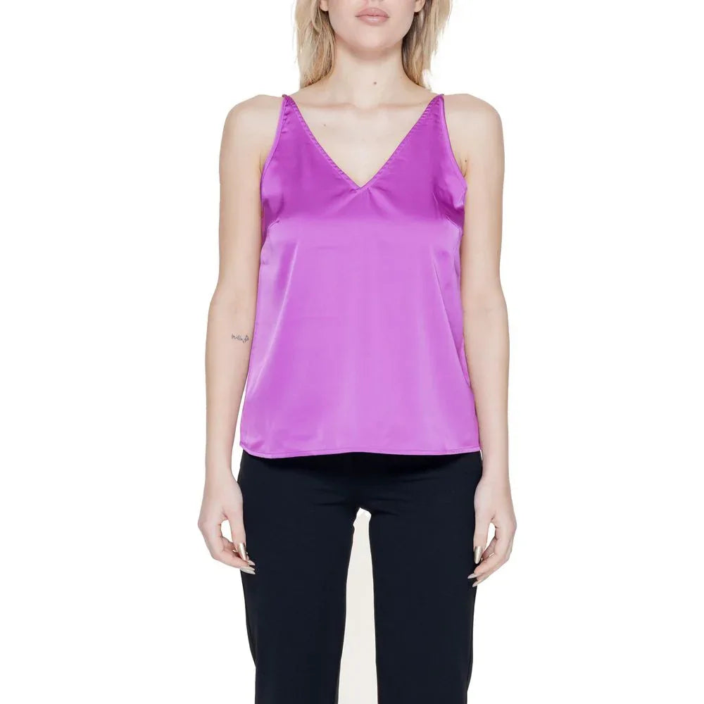 Vila Clothes Pink Polyester Top - Zeiniez