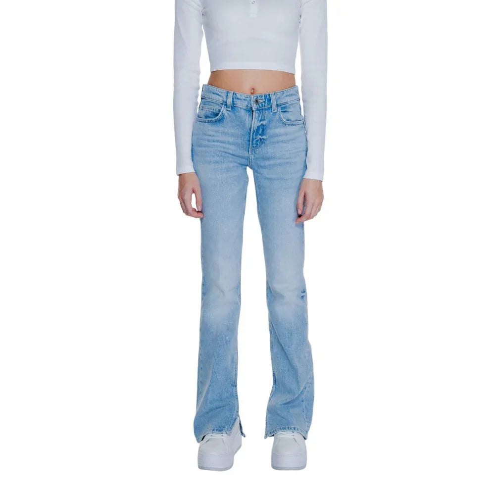 Guess Light Blue Cotton Mom Jeans - Zeiniez