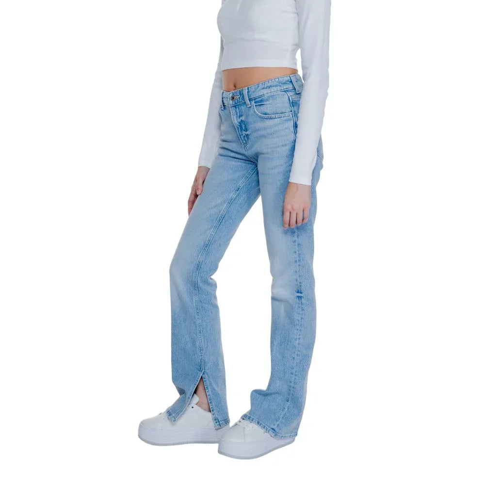 Guess Light Blue Cotton Mom Jeans - Zeiniez