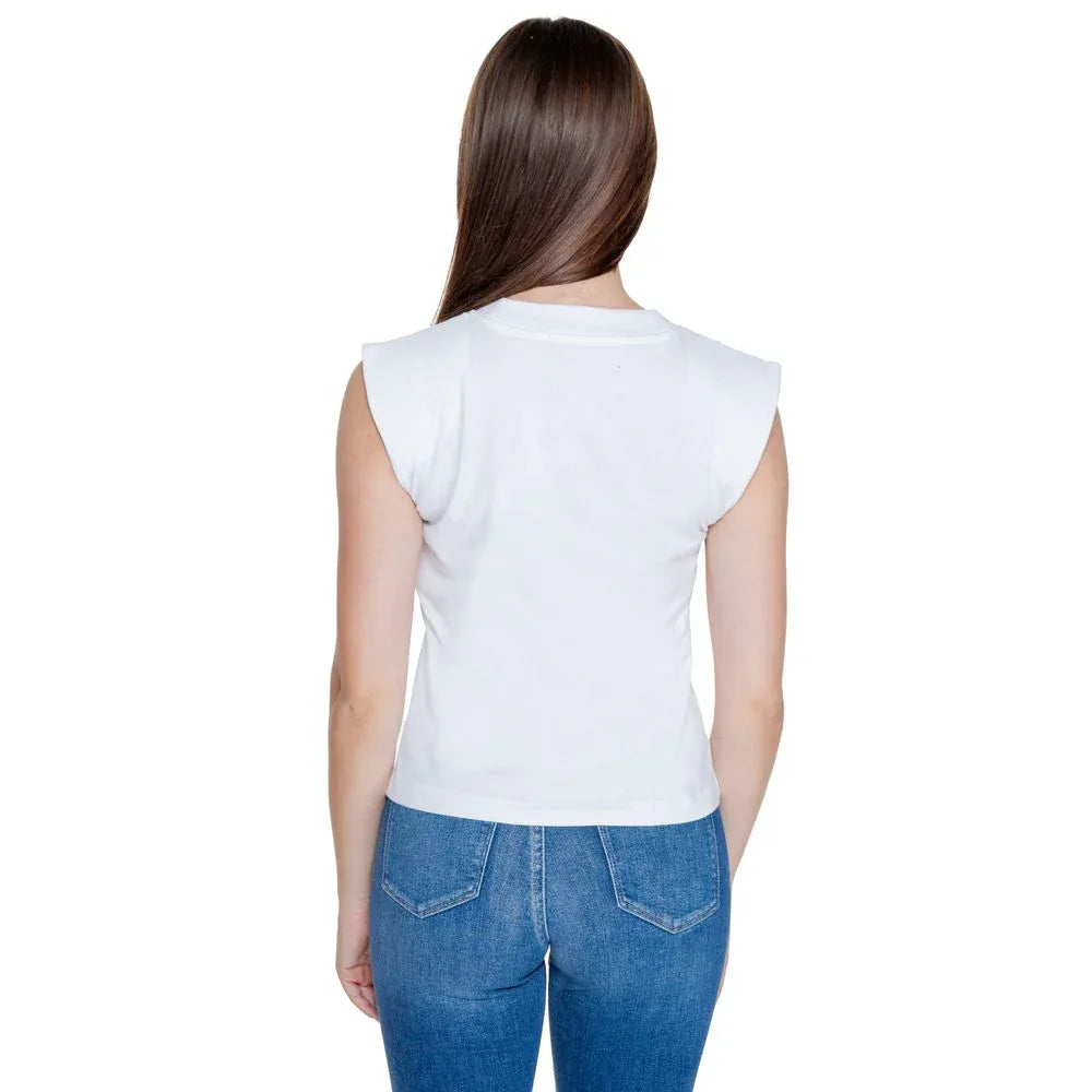 Calvin Klein Jeans White Cotton T-Shirt - Zeiniez