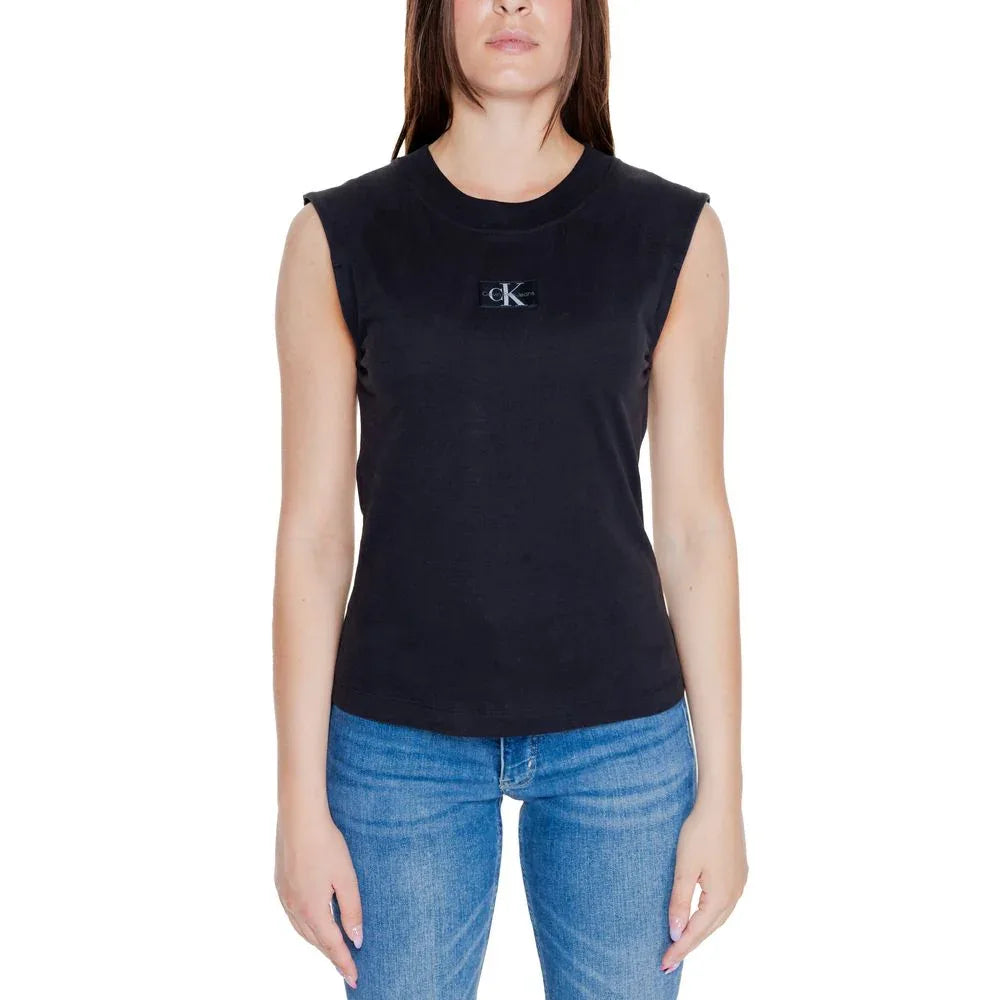 Calvin Klein Jeans Black Cotton T-Shirt - Zeiniez