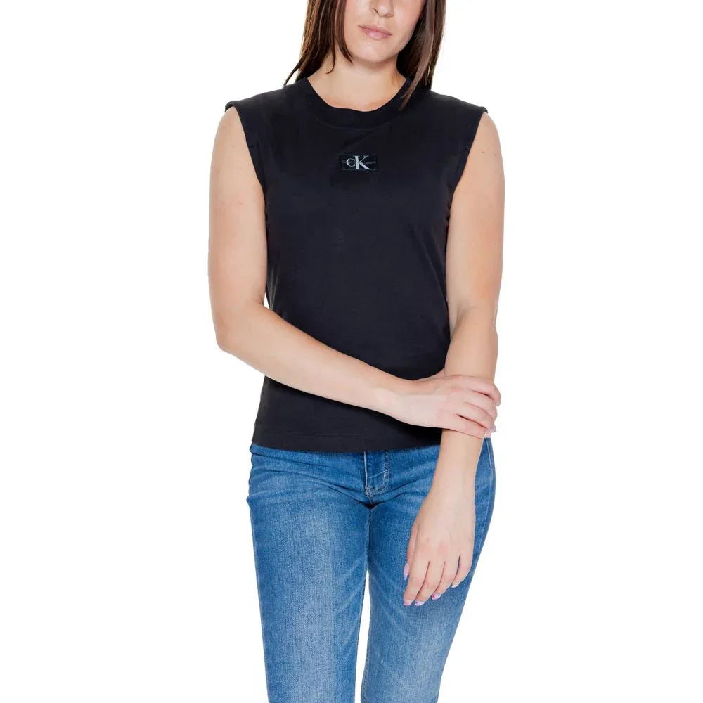 Calvin Klein Jeans Black Cotton T-Shirt - Zeiniez
