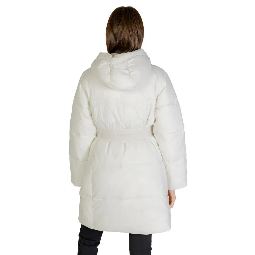 Calvin Klein Jeans Cream Nylon Coat - Zeiniez