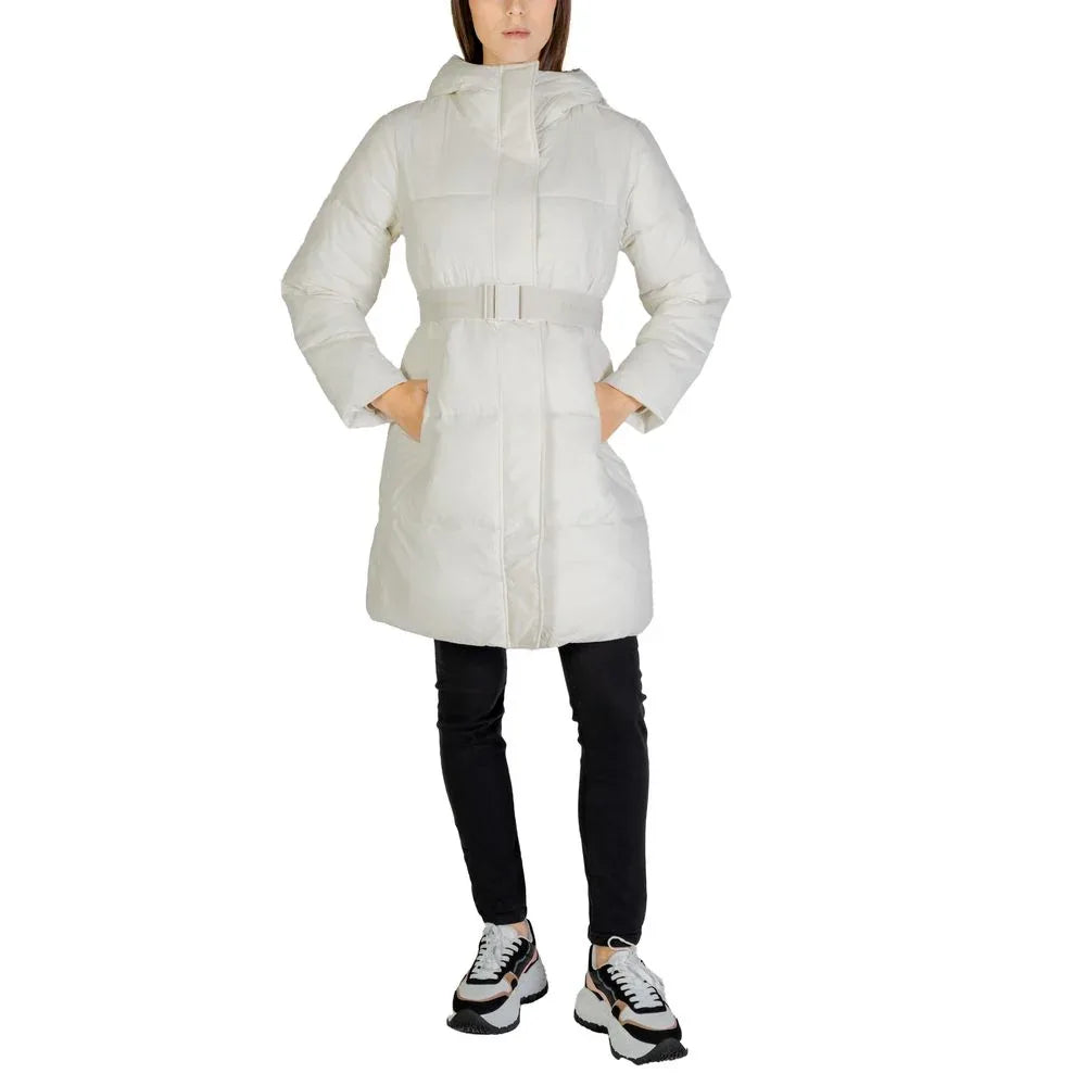 Calvin Klein Jeans Cream Nylon Coat - Zeiniez