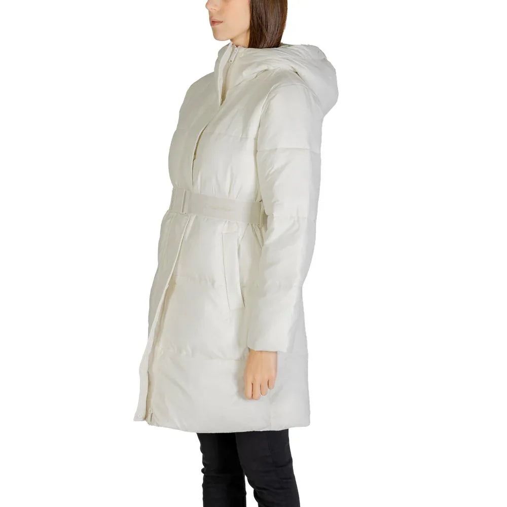 Calvin Klein Jeans Cream Nylon Coat - Zeiniez