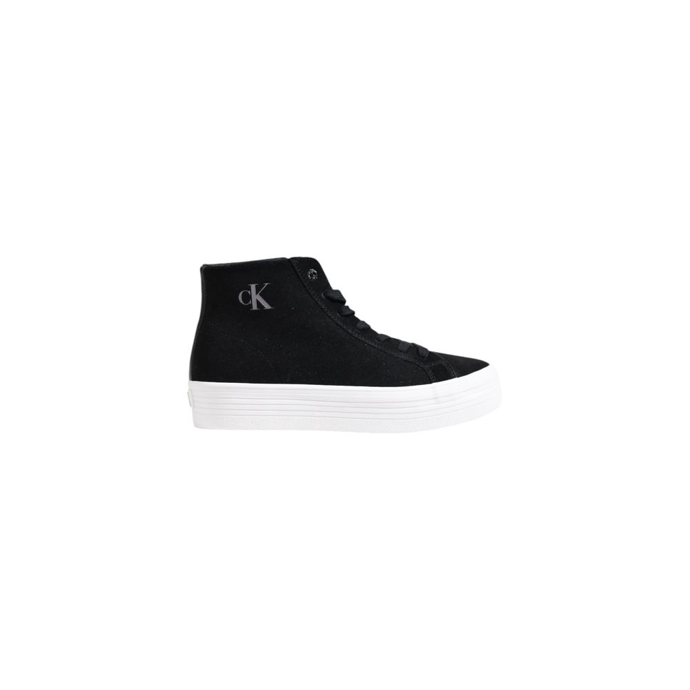 Calvin Klein Jeans Black Suede Leather Platform Sneakers - Zeiniez