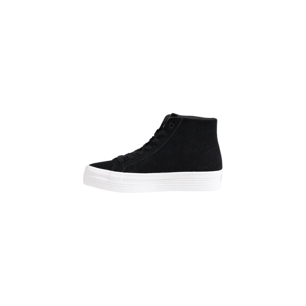 Calvin Klein Jeans Black Suede Leather Platform Sneakers - Zeiniez