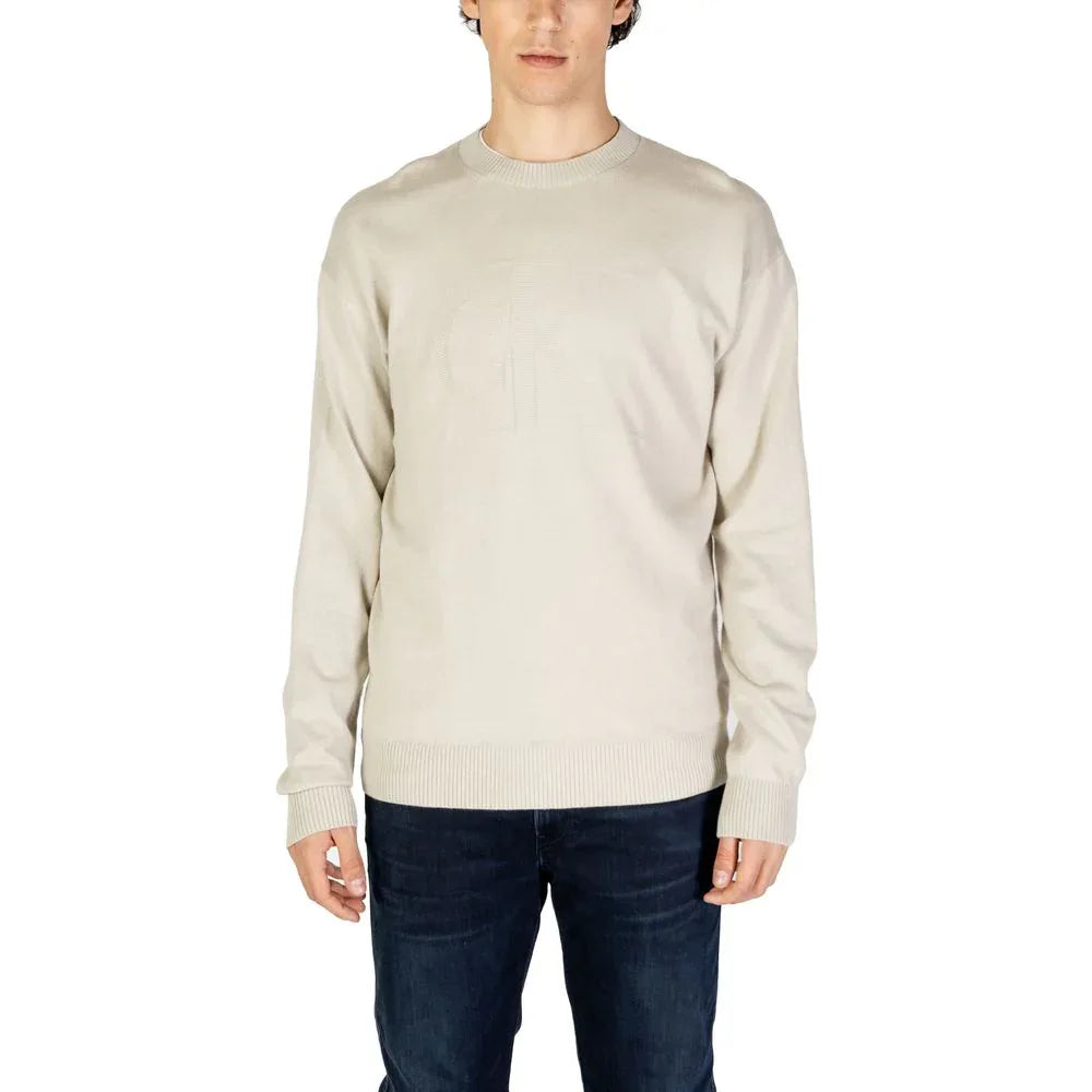 Calvin Klein Jeans Beige Organic Cotton Sweatshirt - Zeiniez
