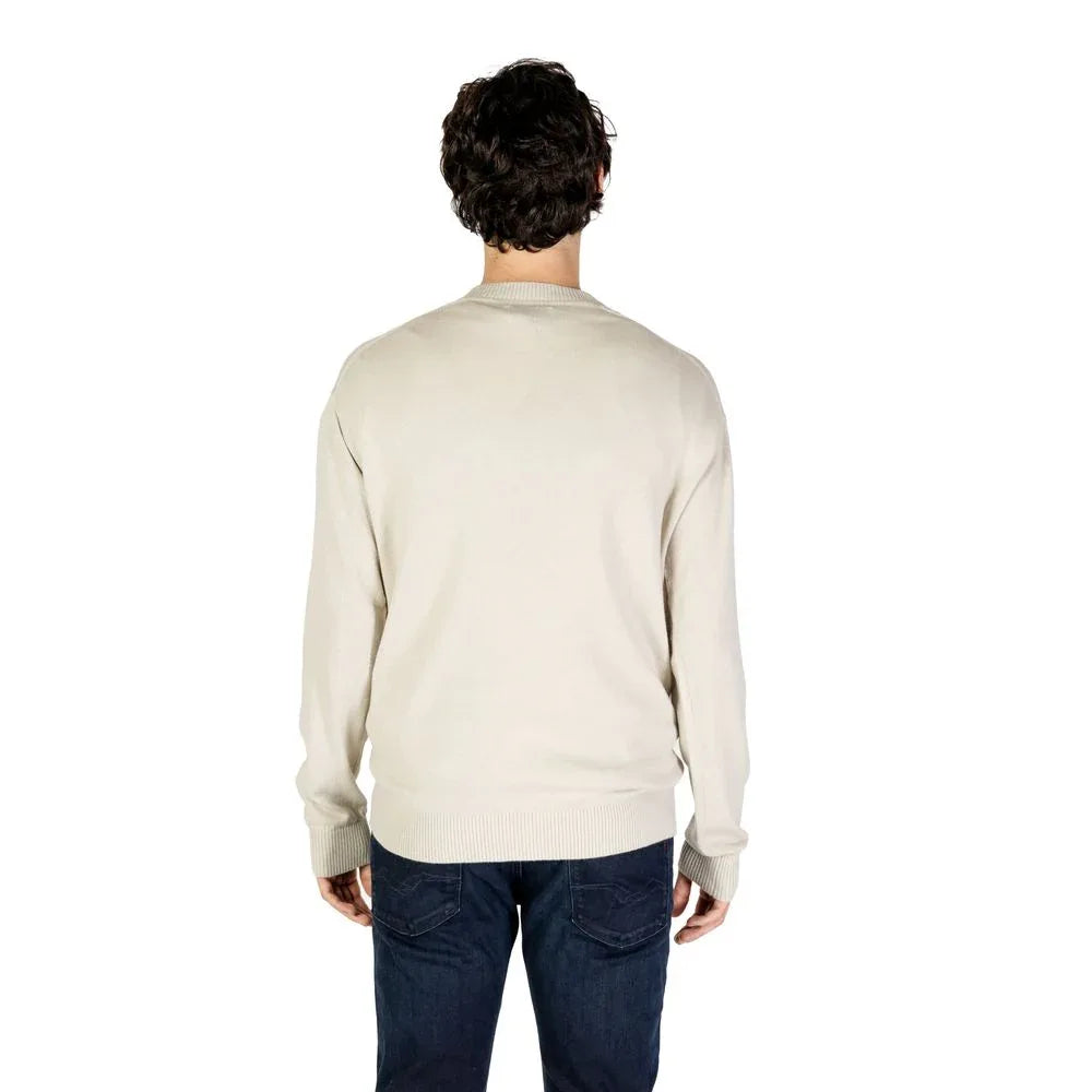 Calvin Klein Jeans Beige Organic Cotton Sweatshirt - Zeiniez
