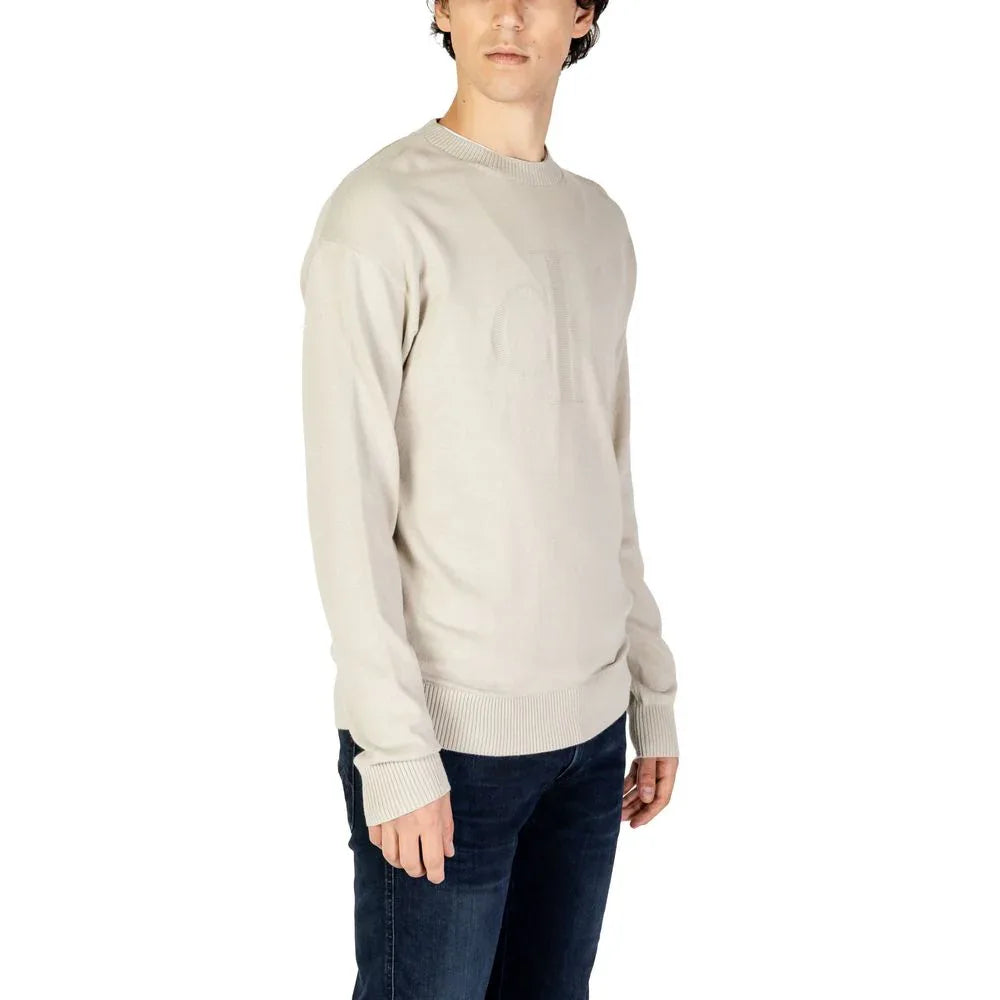 Calvin Klein Jeans Beige Organic Cotton Sweatshirt - Zeiniez