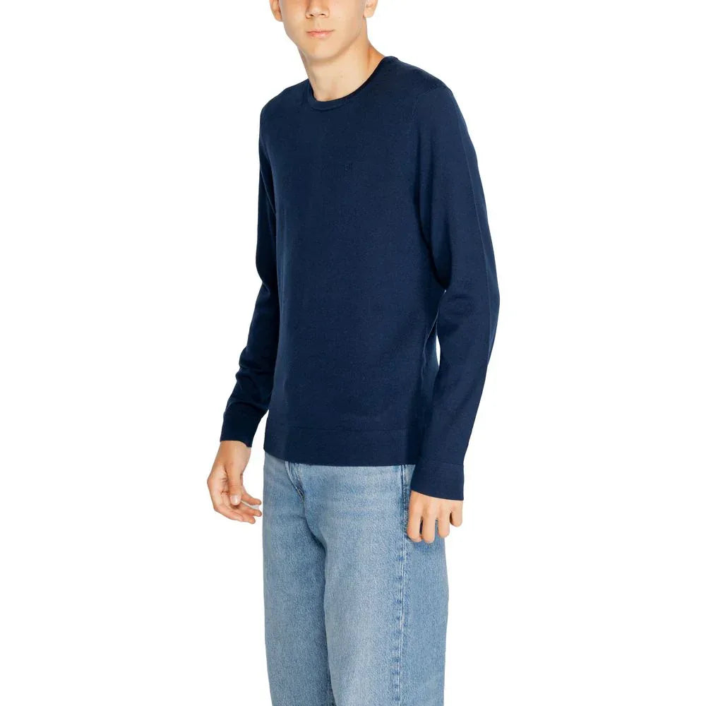Calvin Klein Blue Recycled Wool Sweatshirt - Zeiniez