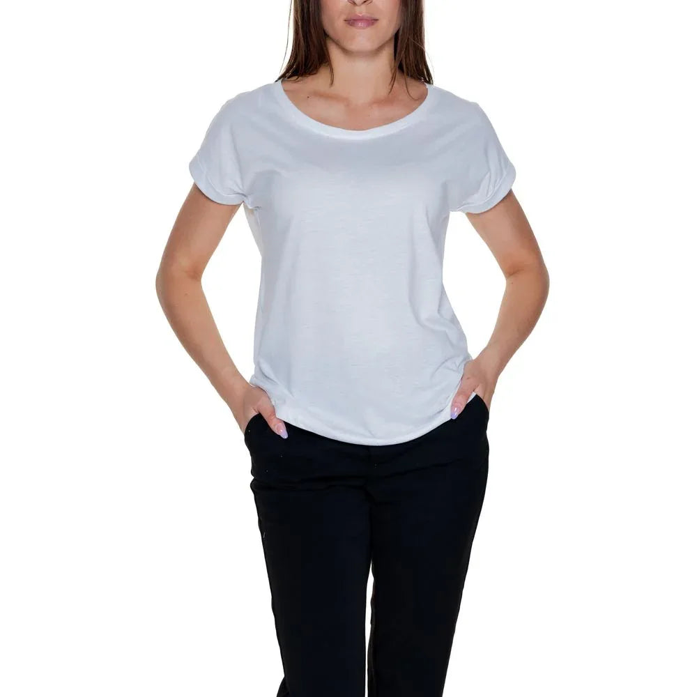 Vila Clothes White Cotton T-Shirt - Zeiniez