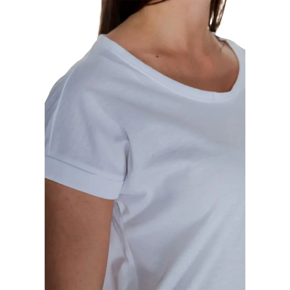 Vila Clothes White Cotton T-Shirt - Zeiniez