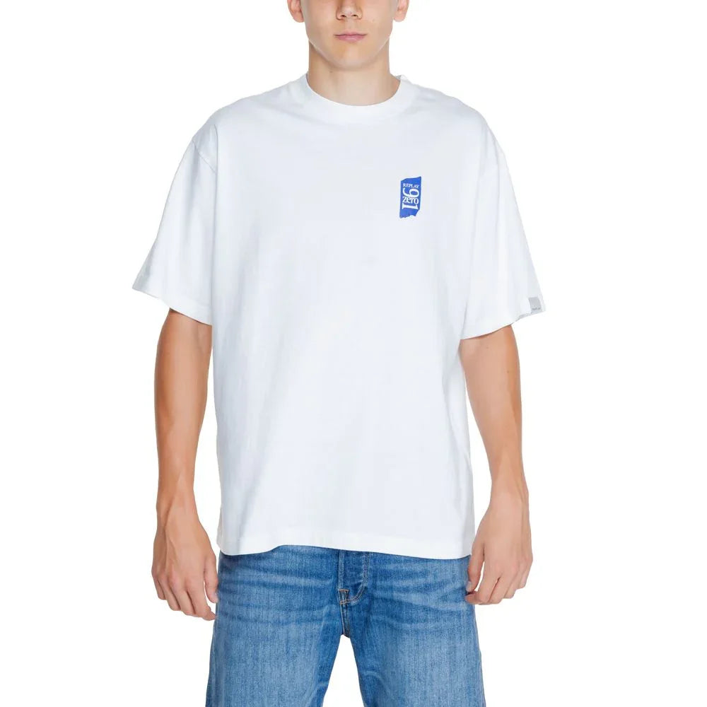 Replay White Cotton T-Shirt - Zeiniez
