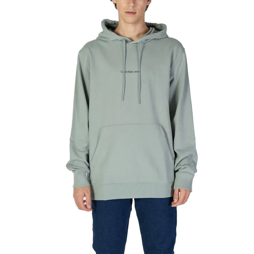 Calvin Klein Jeans Green Cotton Hoodie - Zeiniez