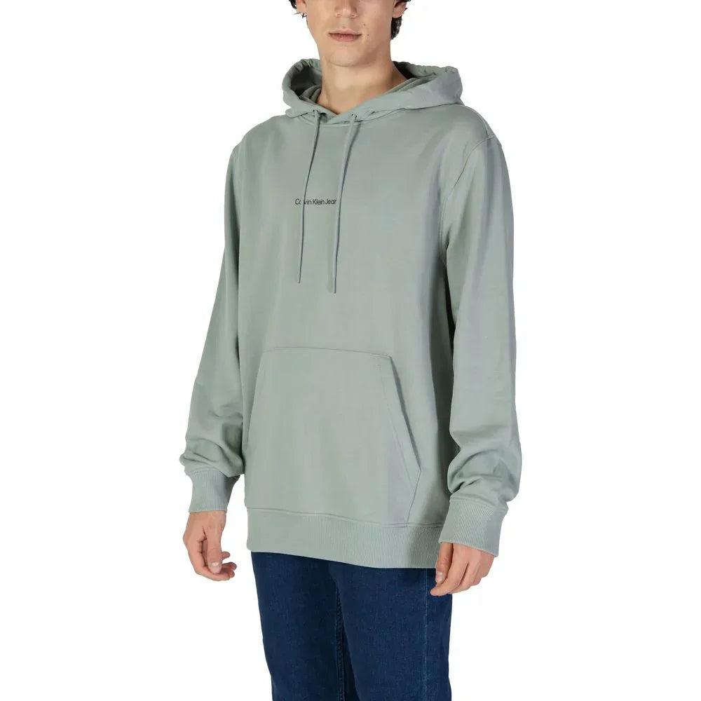 Calvin Klein Jeans Green Cotton Hoodie - Zeiniez