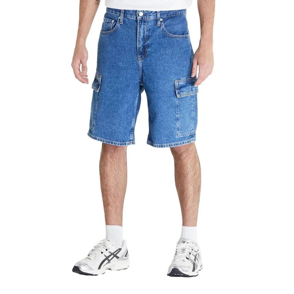 Calvin Klein Jeans Blue Cotton Bermuda Shorts - Zeiniez