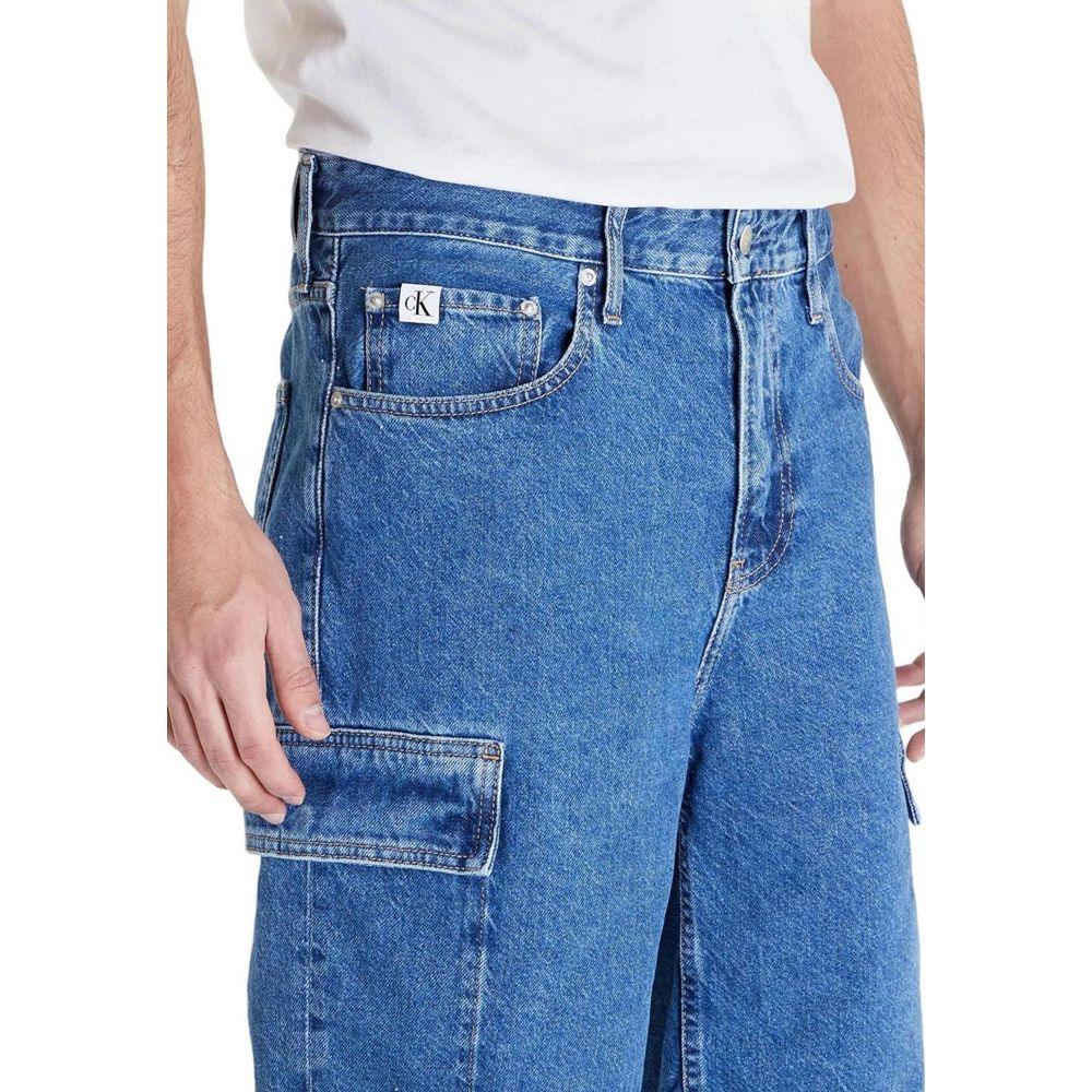 Calvin Klein Jeans Blue Cotton Bermuda Shorts - Zeiniez