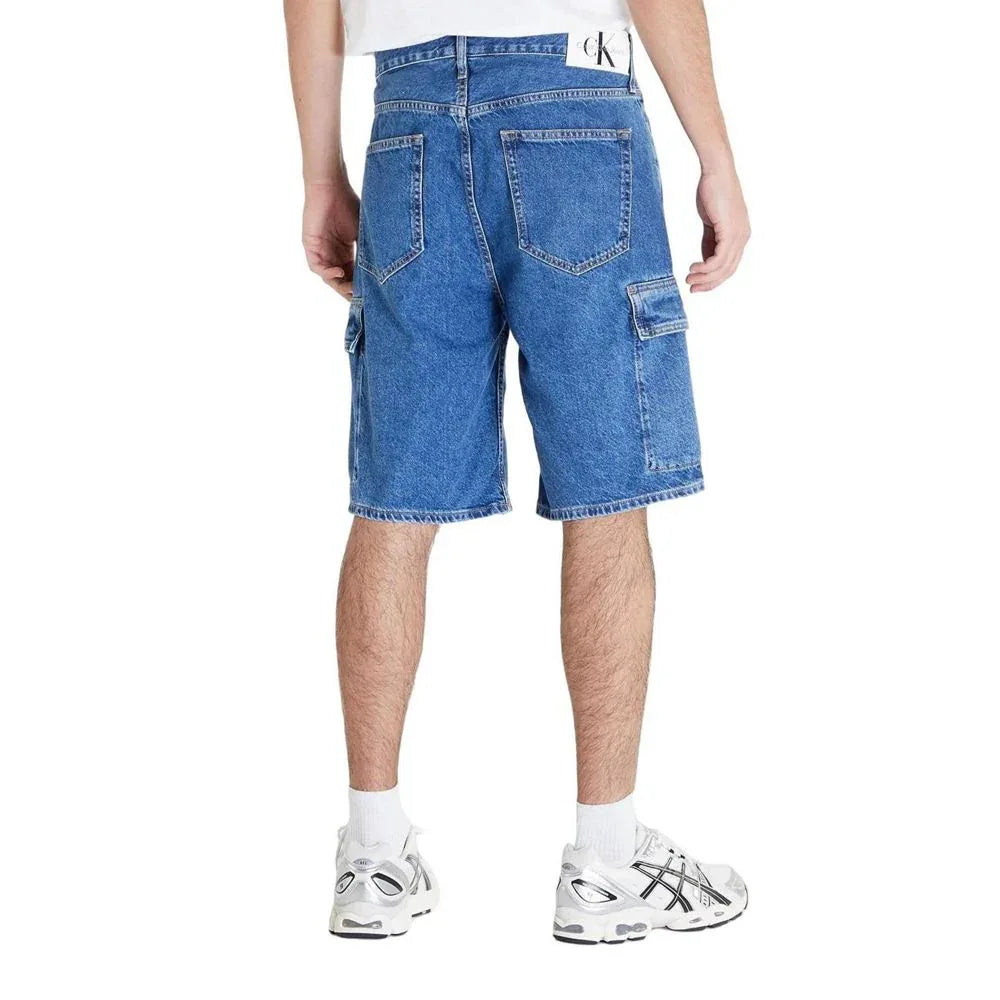 Calvin Klein Jeans Blue Cotton Bermuda Shorts - Zeiniez