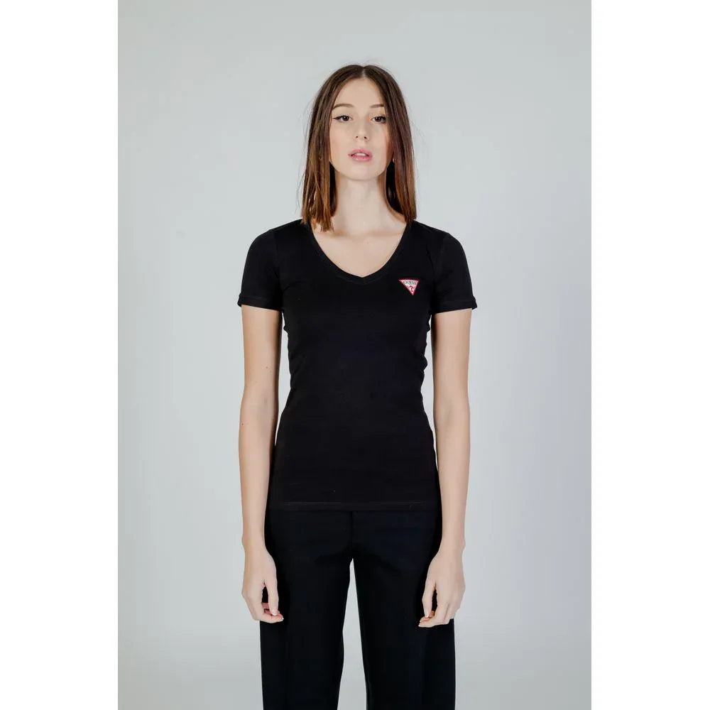 Guess Black Cotton T-Shirt - Zeiniez