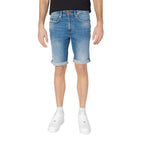 Gas Blue Cotton Bermuda Shorts - Zeiniez
