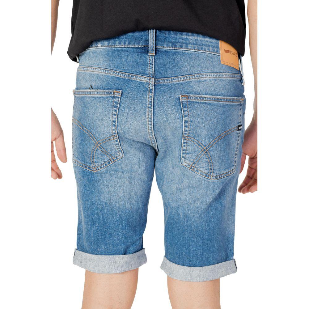 Gas Blue Cotton Bermuda Shorts - Zeiniez