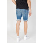 Gas Blue Cotton Bermuda Shorts - Zeiniez