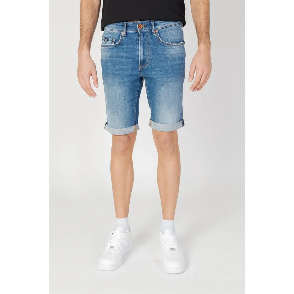 Gas Blue Cotton Bermuda Shorts - Zeiniez