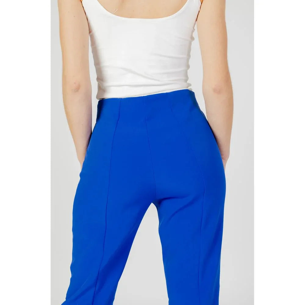 Only Blue Recycled Polyester Flared Pants - Zeiniez