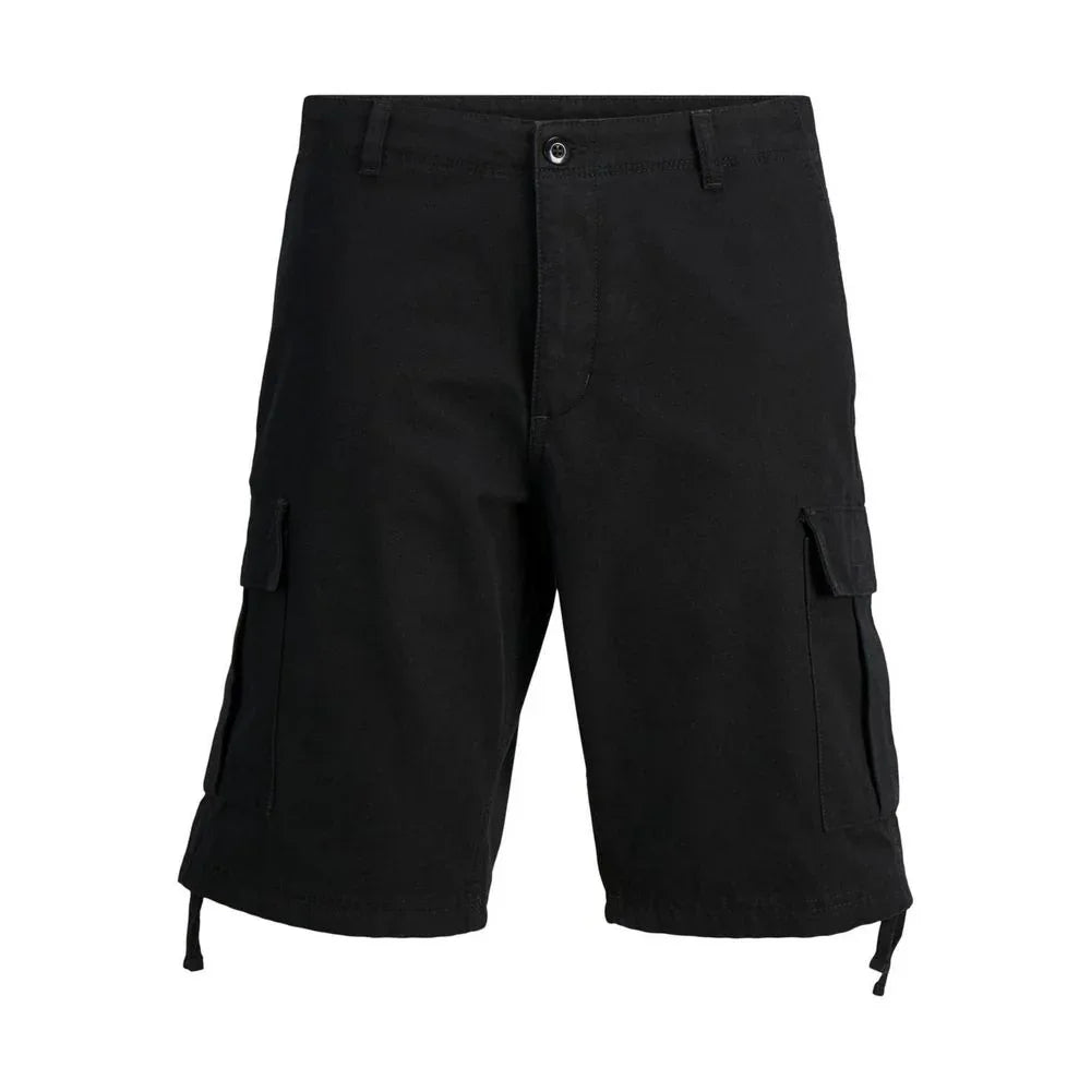 Jack Jones Black Cotton Bermuda Shorts - Zeiniez