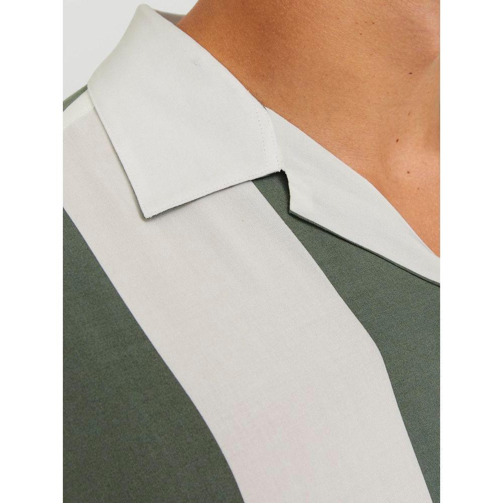 Jack Jones Green Viscose Shortsleeve Shirt - Zeiniez