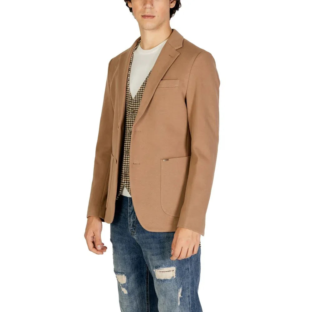 Gianni Lupo Beige Cotton Blazer - Zeiniez