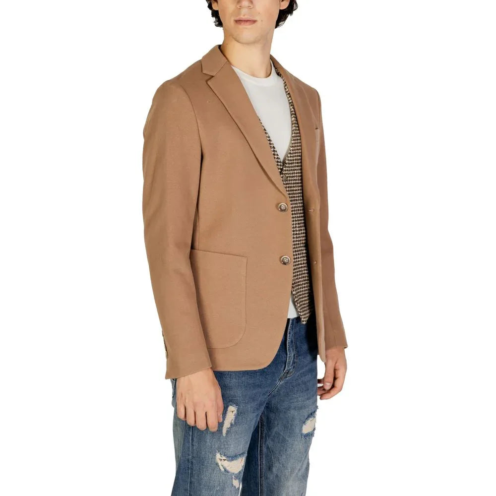 Gianni Lupo Beige Cotton Blazer - Zeiniez