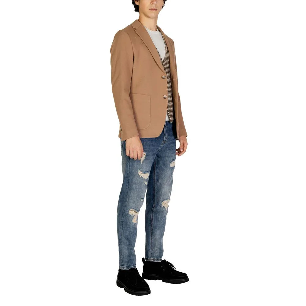 Gianni Lupo Beige Cotton Blazer - Zeiniez