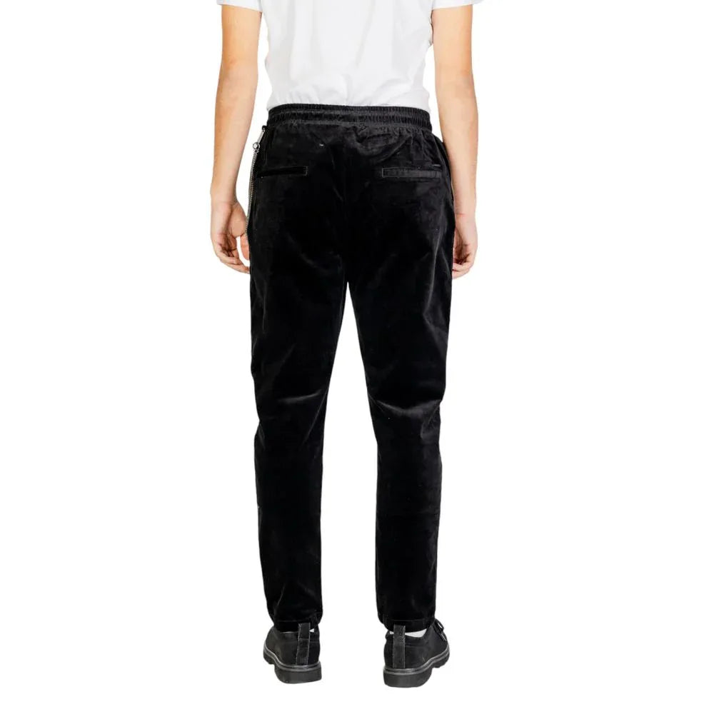 Gianni Lupo Black Cotton Casual Pants - Zeiniez