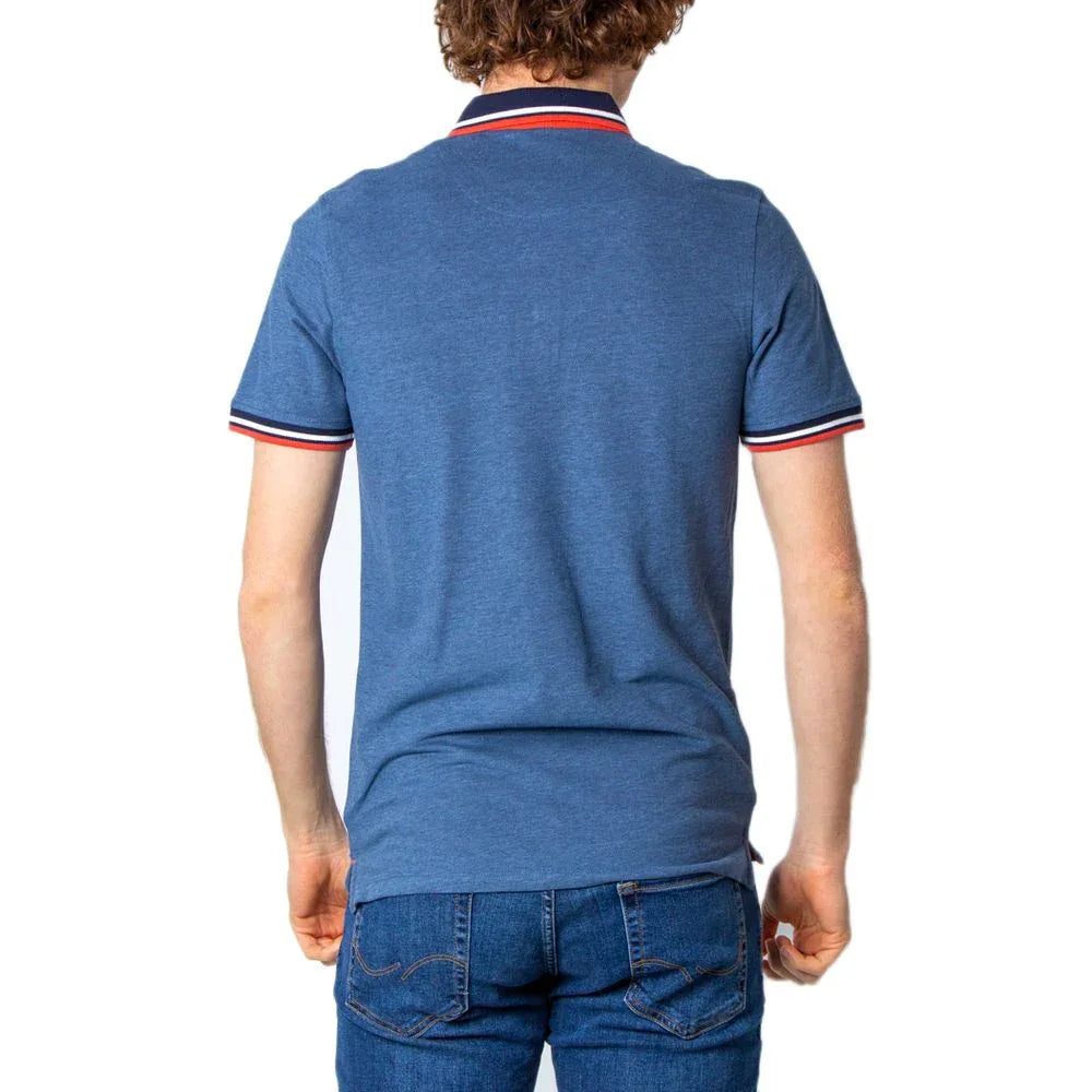 Jack Jones Blue Cotton Polo Shirt - Zeiniez