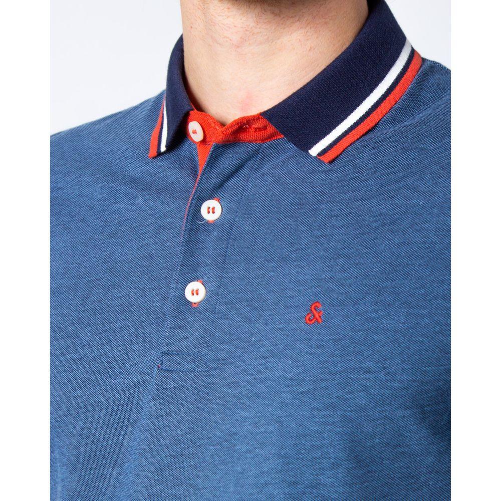 Jack Jones Blue Cotton Polo Shirt - Zeiniez
