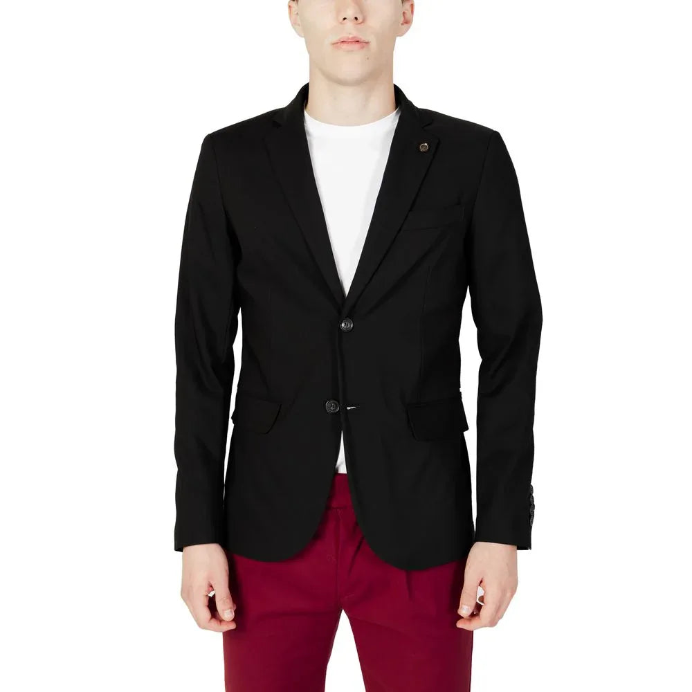 Gianni Lupo Black Cotton Blazer - Zeiniez