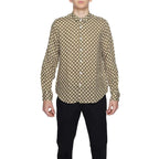 Gianni Lupo Beige Linen Pattern Shirt - Zeiniez