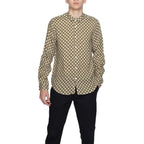 Gianni Lupo Beige Linen Pattern Shirt - Zeiniez