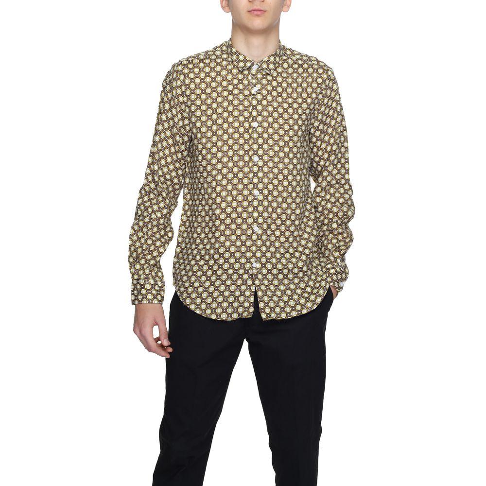 Gianni Lupo Beige Linen Pattern Shirt - Zeiniez