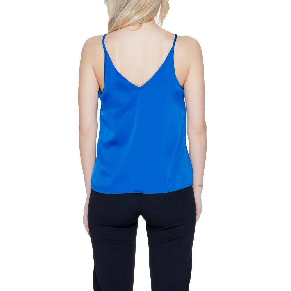 Vila Clothes Blue Polyester Top - Zeiniez