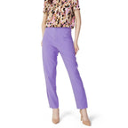 Only Purple Polyester Casual Pants - Zeiniez