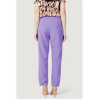 Only Purple Polyester Casual Pants - Zeiniez