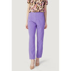 Only Purple Polyester Casual Pants - Zeiniez