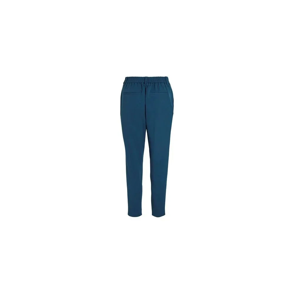 Vila Clothes Blue Polyester Pants - Zeiniez